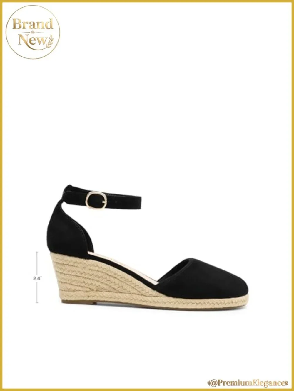 Women's Espadrilles Closed Toe Ankle Strap Platform Wedge Sandals